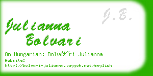 julianna bolvari business card